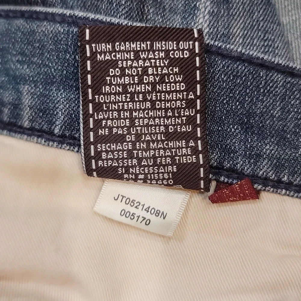 7 For All Mankind Relaxed Fit Button Fly Stretch 7FAM Mens Jeans Size 38 x 30 - Picture 6 of 9